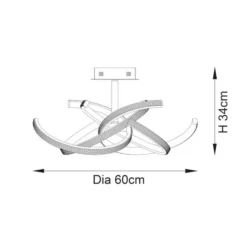 Vogue Sierra 4 Light Semi Flush Ceiling Light -EGLO Shop 30878879 alt08