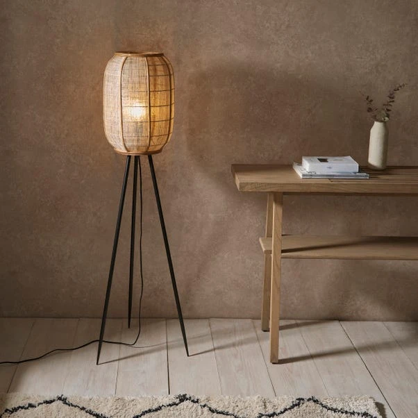 Vogue Zen Linen And Bamboo Floor Lamp 1 Vogue Zen Linen And Bamboo Floor Lamp