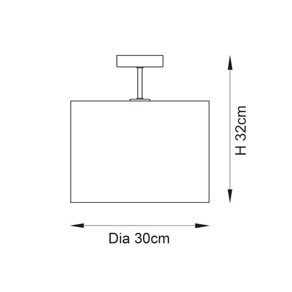 Vogue Marson Semi Flush Ceiling Light 8 Vogue Marson Semi Flush Ceiling Light - Image 8