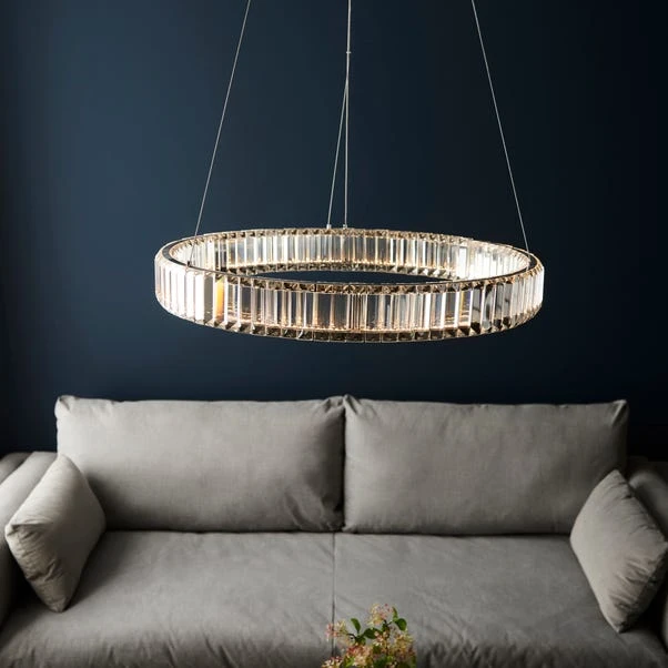 Vogue Katana Crystal Hoop LED Ceiling Light 4 Vogue Katana Crystal Hoop LED Ceiling Light - Image 4
