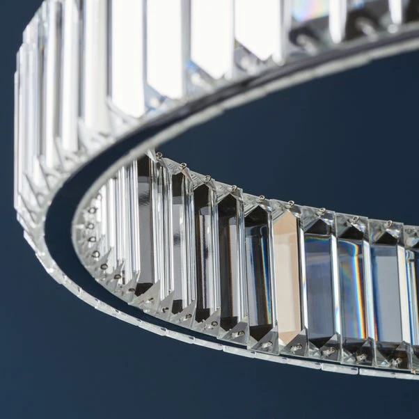 Vogue Katana Crystal Hoop LED Ceiling Light 7 Vogue Katana Crystal Hoop LED Ceiling Light - Image 7