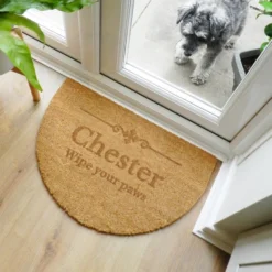 Personalised Name Or Number Half Moon Doormat -EGLO Shop 30879187 alt02