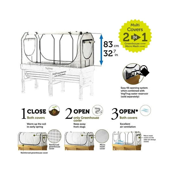 VegTrug Medium Classic Greenhouse Frame And Multi Cover Set 3 VegTrug Medium Classic Greenhouse Frame And Multi Cover Set - Image 3