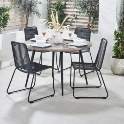 Pang 4 Seater Garden Dining Set 5 Pang 4 Seater Garden Dining Set -EGLO Shop 30893680