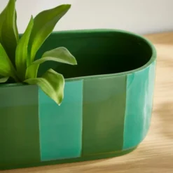 Elements Striped Ceramic Windowsill Plant Pot 16 Elements Striped Ceramic Windowsill Plant Pot -EGLO Shop 30893706 alt01