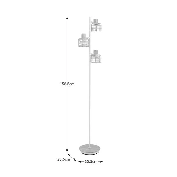 Emil Rattan 3 Light Adjustable Floor Lamp 6 Emil Rattan 3 Light Adjustable Floor Lamp - Image 6