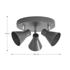 Elements Briggs 3 Light Adjustable Semi Flush Spotlight -EGLO Shop 30894864 alt08