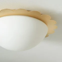 Scalloped Edge Bathroom Flush Ceiling Light -EGLO Shop 30894919 alt03