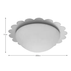 Scalloped Edge Bathroom Flush Ceiling Light -EGLO Shop 30894919 alt08