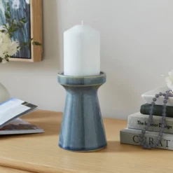 Reactive Glaze Ceramic Pillar Candle Holder -EGLO Shop 30896017 alt01