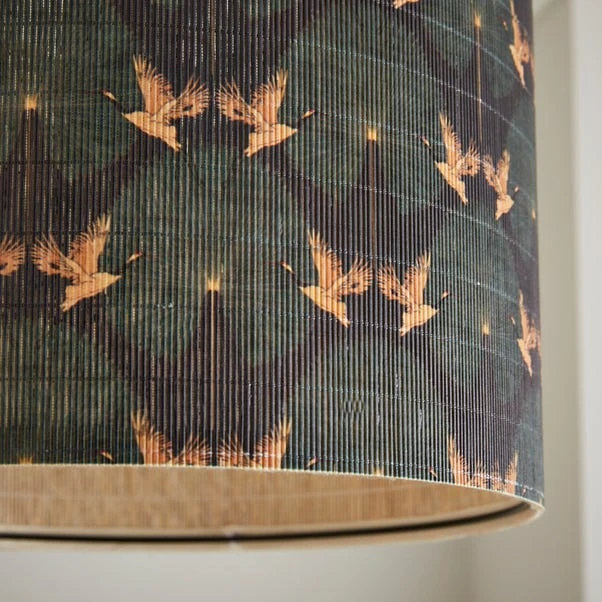 Luxe Cranes Bamboo Drum Lamp Shade 3 Luxe Cranes Bamboo Drum Lamp Shade - Image 3