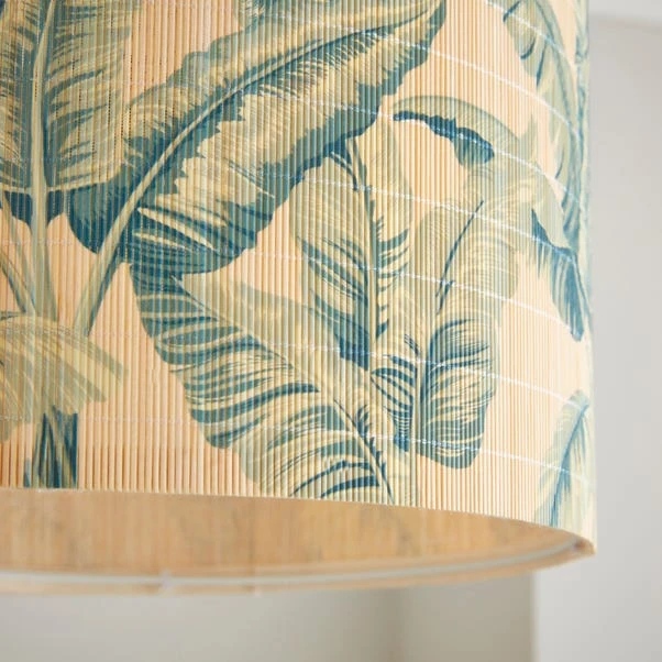Equatorial Palm Bamboo Drum Lamp Shade 3 Equatorial Palm Bamboo Drum Lamp Shade - Image 3