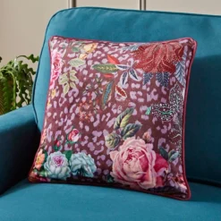 Leopard Floral Square Cushion Cover -EGLO Shop 30898148
