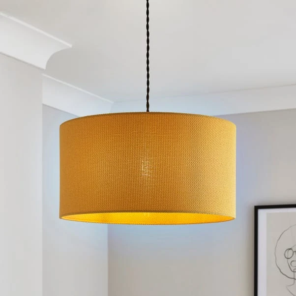 Barkweave Drum Lamp Shade 8 Barkweave Drum Lamp Shade - Image 8