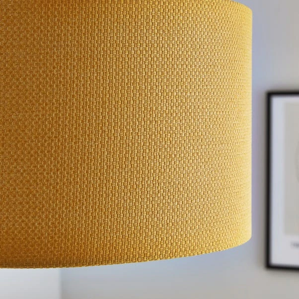 Barkweave Drum Lamp Shade 10 Barkweave Drum Lamp Shade - Image 10