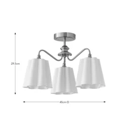 Nancy 3 Light Semi Flush Ceiling Light -EGLO Shop 30898676 alt08