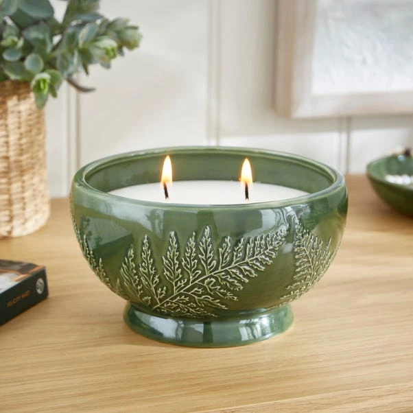 Churchgate Olive Leaf & Fern Round Multi Wick Candle 1 Churchgate Olive Leaf & Fern Round Multi Wick Candle