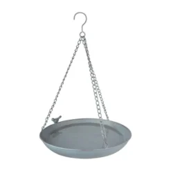 Fallen Fruits Grey Metal Hanging Bird Bath