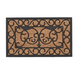 Fallen Fruits Rectangle Rubber Coir Doormat