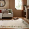 Camellia Floral Border Rug