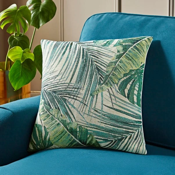 Palm Leaf Jacquard Cushion 1 Palm Leaf Jacquard Cushion