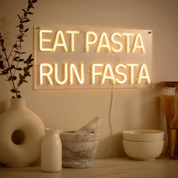 Eat Pasta Run Fasta Neon Sign 2 Eat Pasta Run Fasta Neon Sign - Image 2