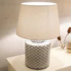 Demetri Grey And Blue Detail Ceramic Table Lamp
