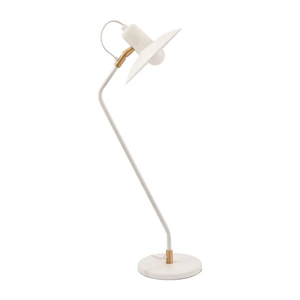 Camden Matt White Metal Angle Arm Task Table Lamp 4 Camden Matt White Metal Angle Arm Task Table Lamp - Image 4