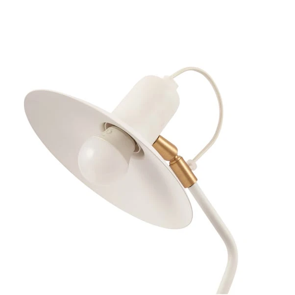 Camden Matt White Metal Angle Arm Task Table Lamp 6 Camden Matt White Metal Angle Arm Task Table Lamp - Image 6