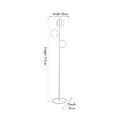 Asterope White Orb And Gold Metal Floor Lamp -EGLO Shop 30909424 alt04