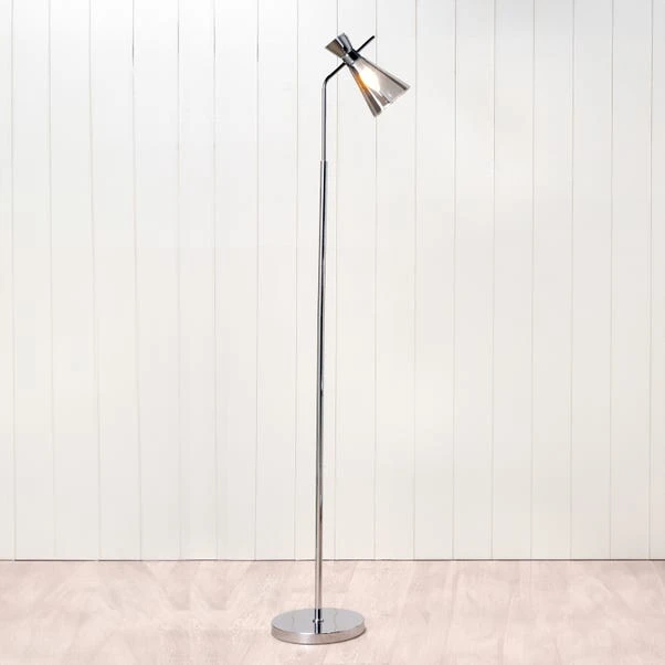 Monroe Waisted Glass And Metal Floor Lamp 1 Monroe Waisted Glass And Metal Floor Lamp