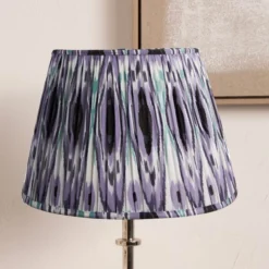 Izara Ikat Patterned Gathered Tapered Lamp Shade -EGLO Shop 30909523