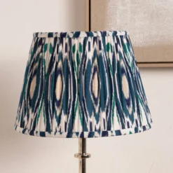 Izara Ikat Patterned Gathered Tapered Lamp Shade -EGLO Shop 30909524