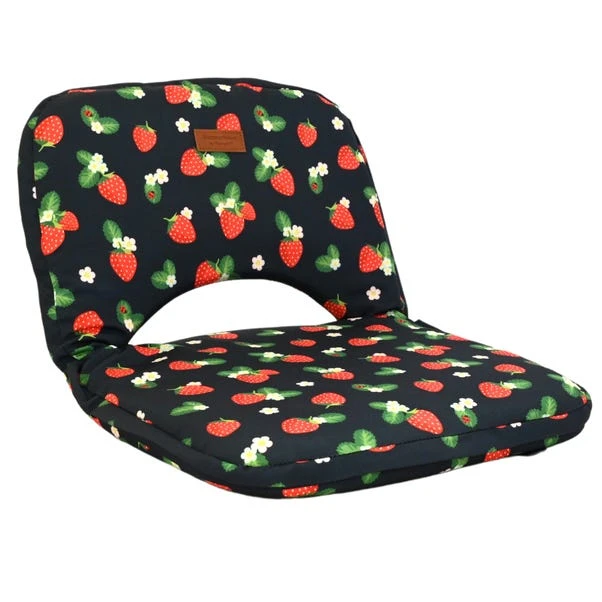 Strawberries & Cream 5 Position Fold Flat Picnic Chair With Carry Handle 1 Strawberries & Cream 5 Position Fold Flat Picnic Chair With Carry Handle
