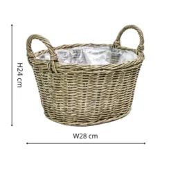 Ivyline Polyrattan Lined Basket Plant Pot -EGLO Shop 30911910 alt03