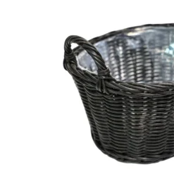 Ivyline Polyrattan Lined Basket Plant Pot -EGLO Shop 30911911 alt02