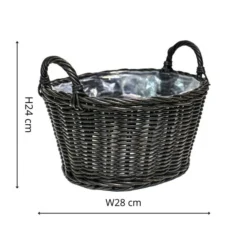 Ivyline Polyrattan Lined Basket Plant Pot -EGLO Shop 30911911 alt03