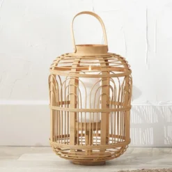 Bamboo And Glass Lantern 27 Bamboo And Glass Lantern -EGLO Shop 30912222