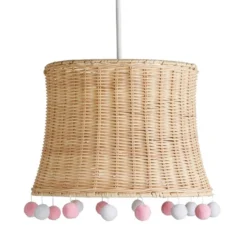 Fiesta Rattan Pom Pom Easy Fit Pendant Shade 13 Fiesta Rattan Pom Pom Easy Fit Pendant Shade -EGLO Shop 30912360 alt05