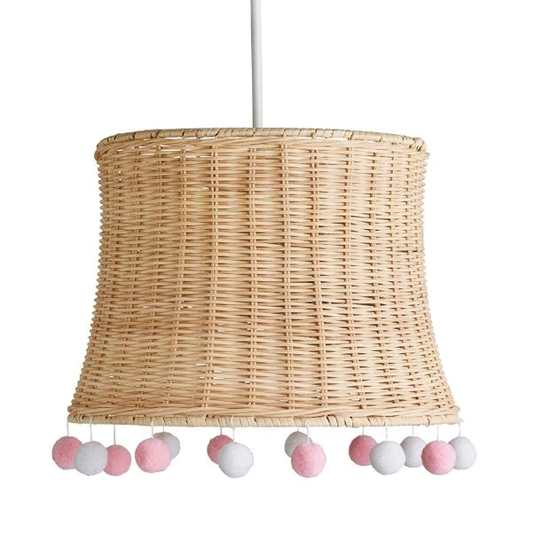 Fiesta Rattan Pom Pom Easy Fit Pendant Shade 4 Fiesta Rattan Pom Pom Easy Fit Pendant Shade - Image 4