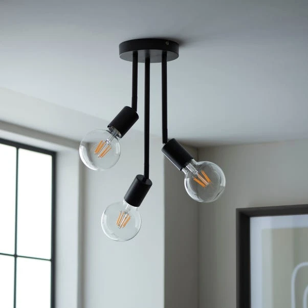 Koppla 3 Light Semi Flush Ceiling Light 2 Koppla 3 Light Semi Flush Ceiling Light - Image 2