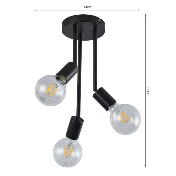 Koppla 3 Light Semi Flush Ceiling Light 7 Koppla 3 Light Semi Flush Ceiling Light - Image 7