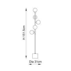 Vogue Willis 5 Light Floor Lamp -EGLO Shop 30912766 alt08