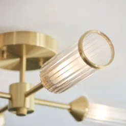 Vogue Bailey Ribbed 4 Light Semi Flush Ceiling Light -EGLO Shop 30912782 alt03