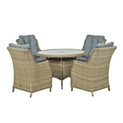 Wentworth 4 Seater Round Highback Comfort Dining Set -EGLO Shop 30915665 alt02
