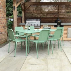 Porto 6 Seater Dining Set With Stacking Chairs