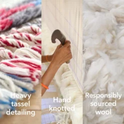 Navi Premium Hand-Knotted Shaggy Wool Rug -EGLO Shop 30920228 alt05