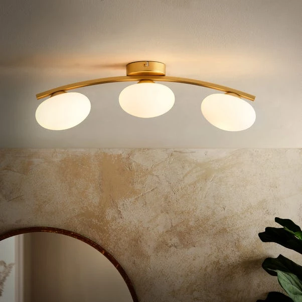 Yonah 3 Light Semi Flush Bar Ceiling Light 2 Yonah 3 Light Semi Flush Bar Ceiling Light - Image 2