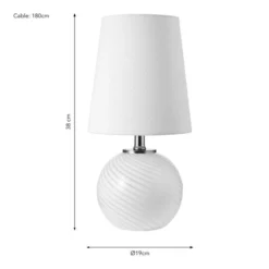 Candy Stripe Ribbed Glass Table Lamp -EGLO Shop 30921676 alt08
