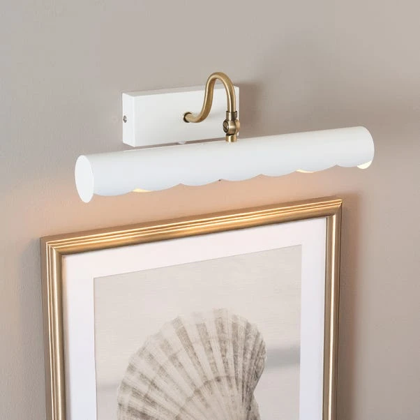 Remi Scalloped 2 Light Adjustable Picture Wall Light 1 Remi Scalloped 2 Light Adjustable Picture Wall Light